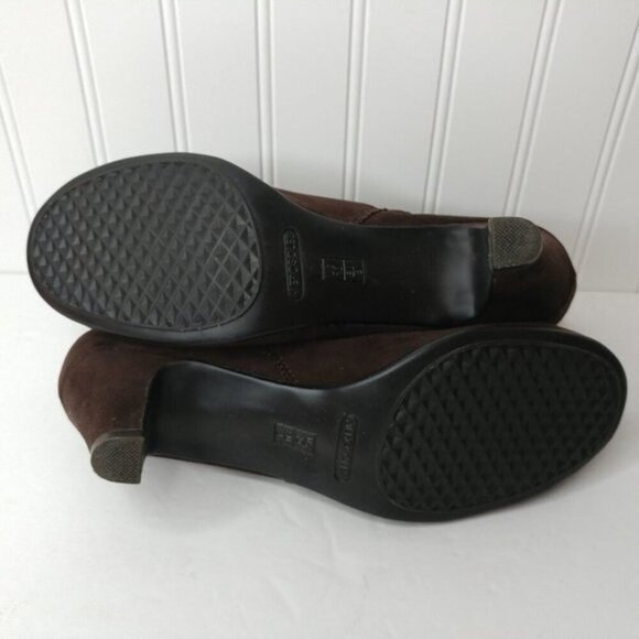 Aerosoles Womens Ankle Booties Size 10M Faux Suede Brown 2.5" Heel Play‎ Again - Picture 10 of 12